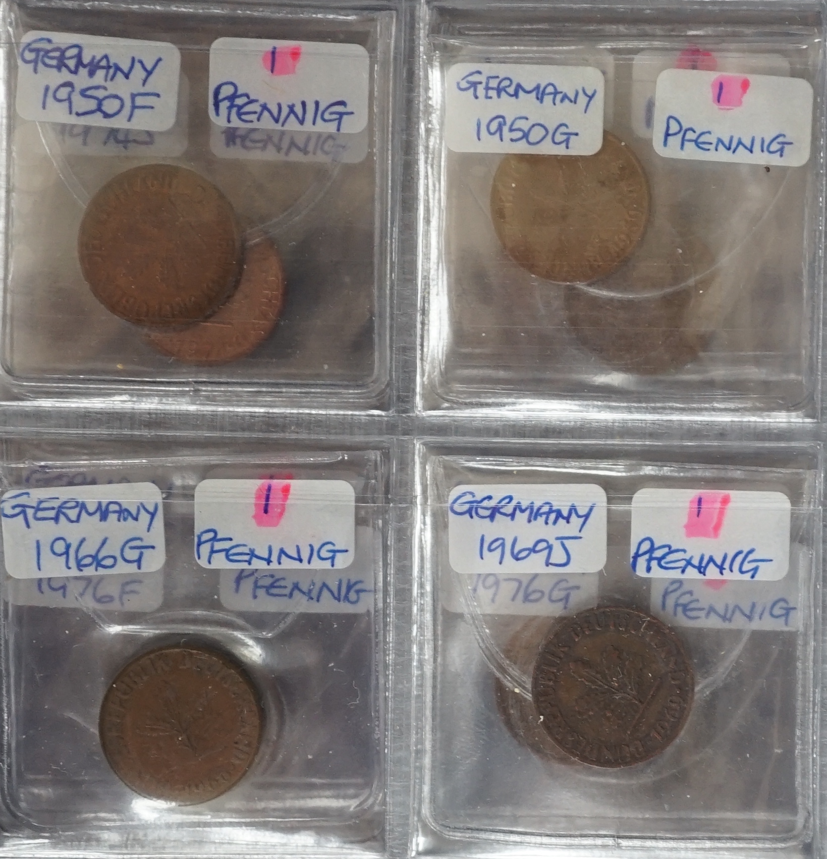 Two albums of various German coins